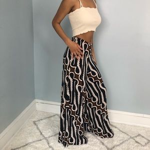 Indai Wide‎ Leg Tribal Print Pants NWOT Sz. S
